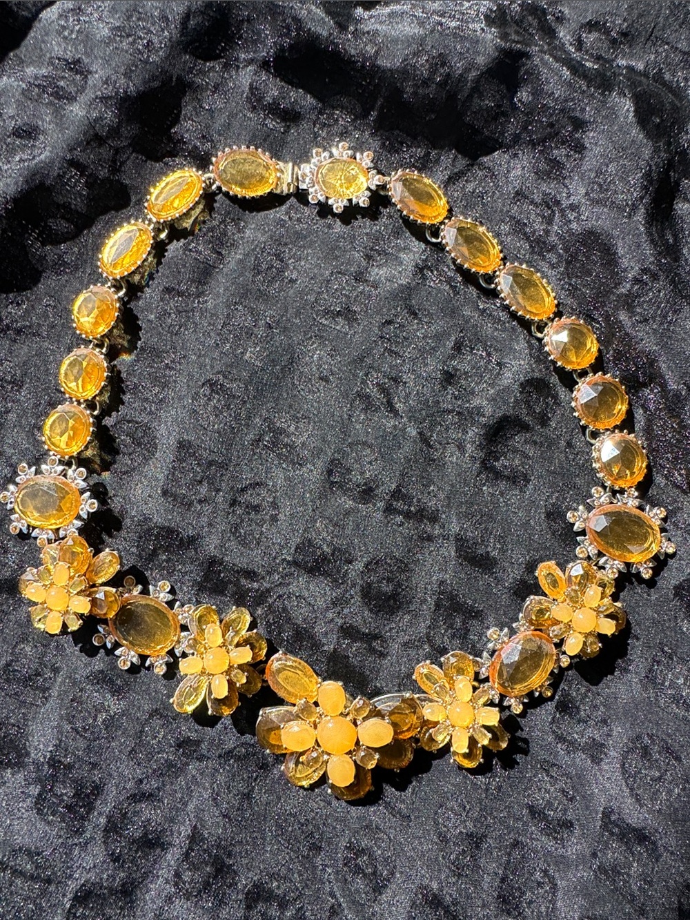 Vintage Banana Republic Floral Statement Necklace